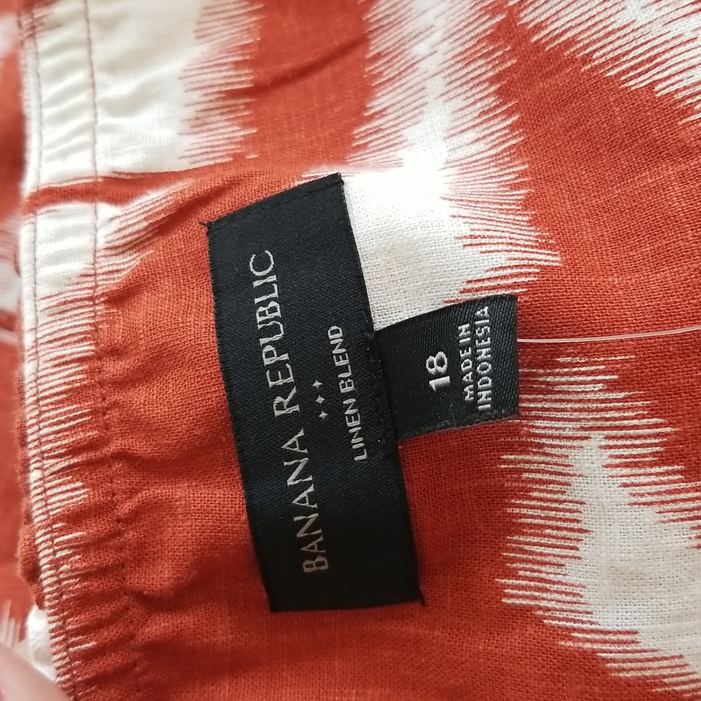 Banana Republic womens linen blend cropped crossover tank sz 18 - Picture 4 of 7